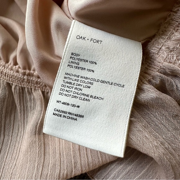 OAK + FORT // Crop Button Peplum Style Blouse - Picture 4 of 5